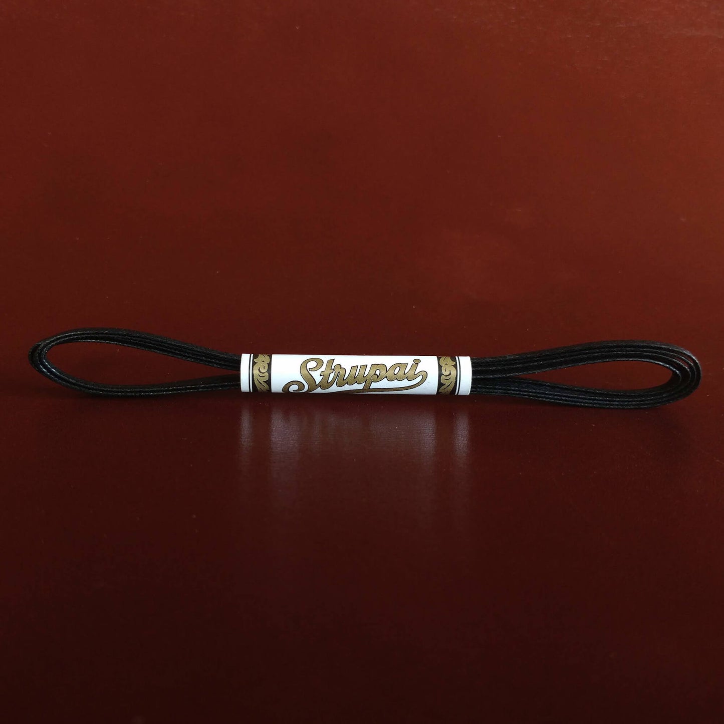 Strupai Waxed Cotton Shoe Laces in Black