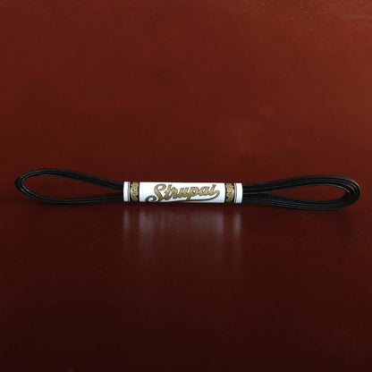 Strupai Waxed Cotton Shoe Laces in Black