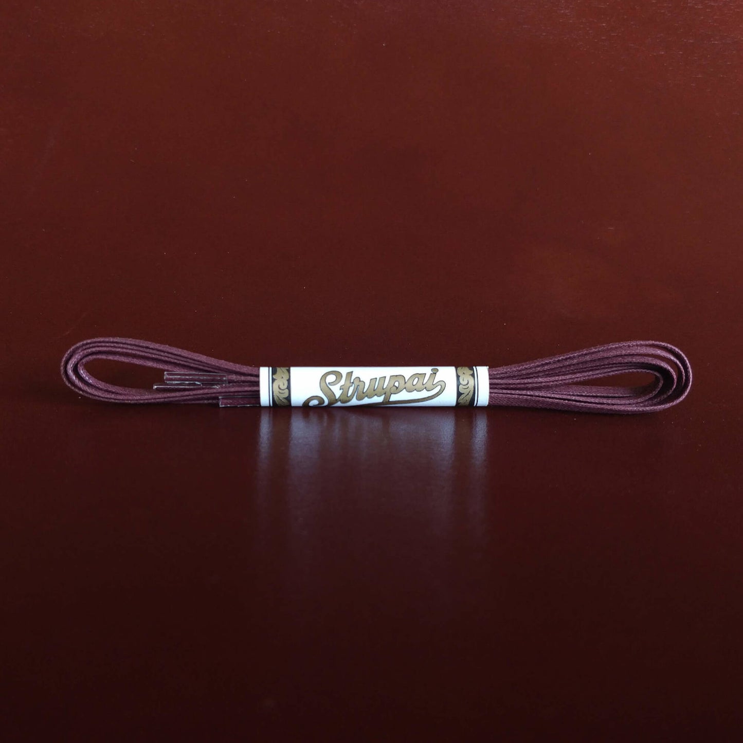 Strupai Waxed Cotton Shoe Laces in Burgundy